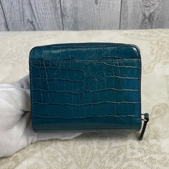 ANTEPRIMA compact leather wallet in deep blue - Picture 3 of 13